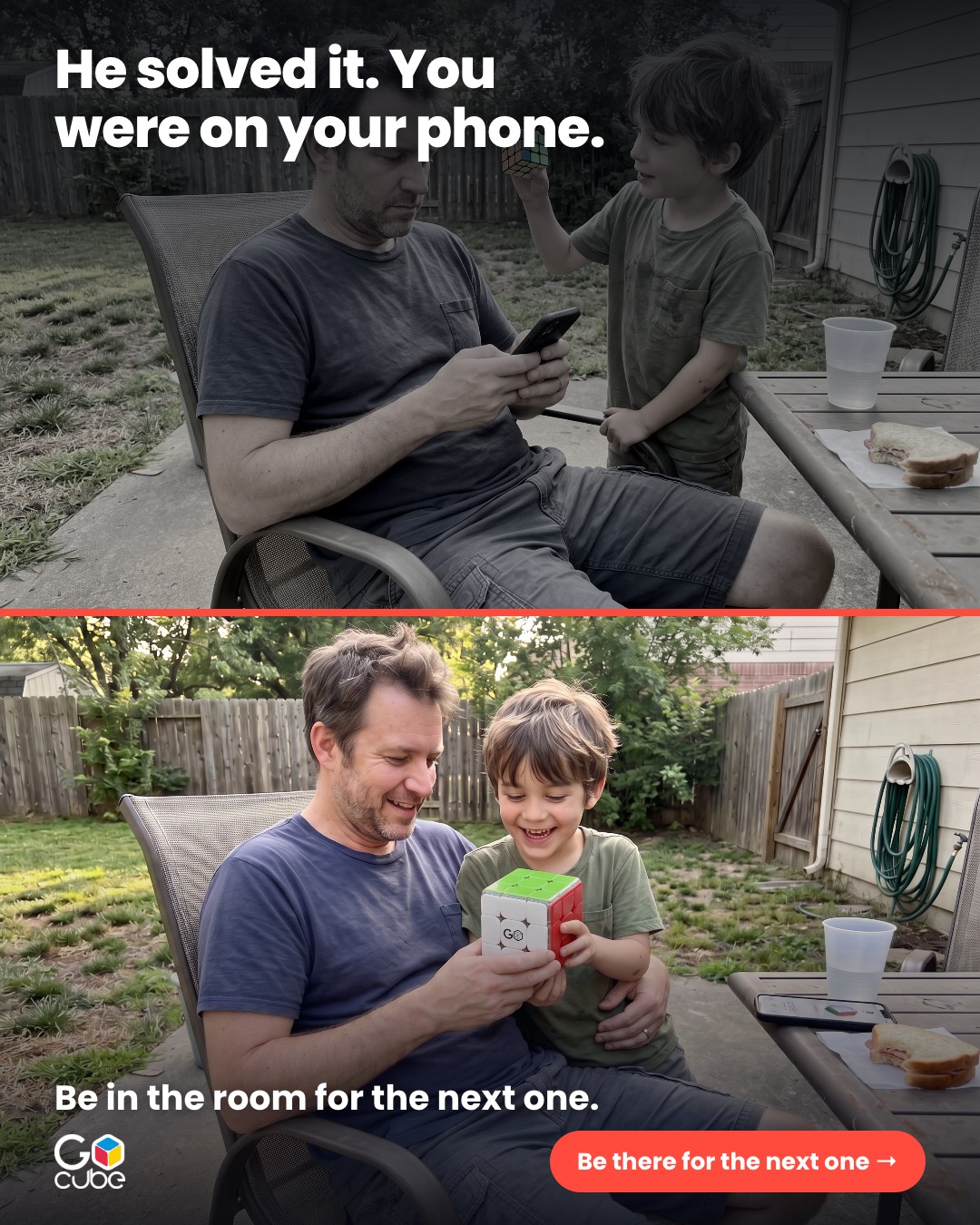 He solved it. You were on your phone.