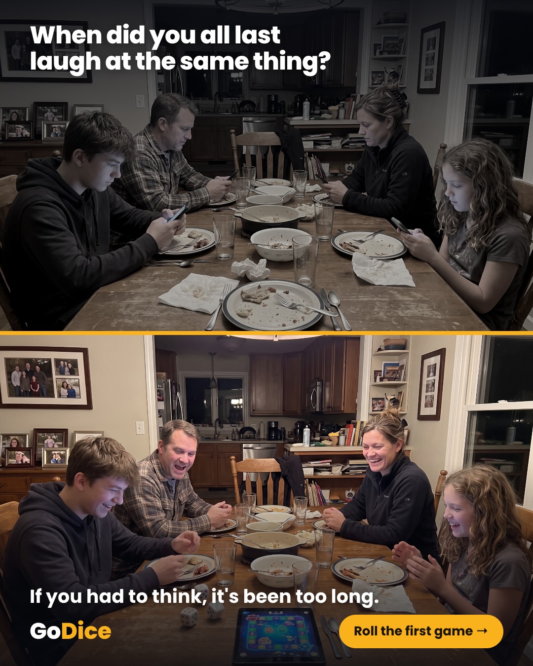 When did you all last laugh at the same thing?